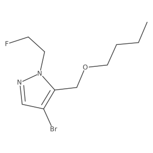 4-bromo-5-(butoxymethyl)-1-(2-fluoroethyl)-1H-pyrazole结构式