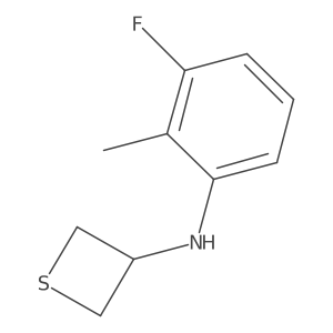 N-(3-Fluoro-2-methylphenyl)thietan-3-amine结构式