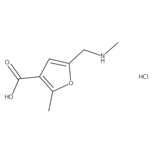2-Methyl-5-[(methylamino)methyl]furan-3-carboxylic acid hydrochloride结构式
