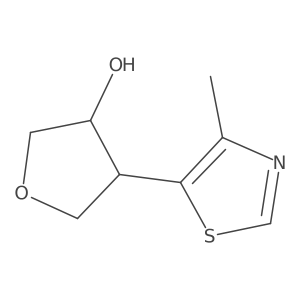 4-(4-Methyl-1,3-thiazol-5-yl)oxolan-3-ol结构式