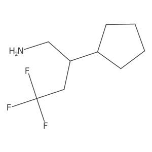 2-Cyclopentyl-4,4,4-trifluorobutan-1-amine Structure