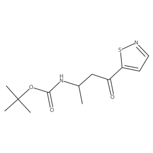 tert-butyl N-[4-oxo-4-(1,2-thiazol-5-yl)butan-2-yl]carbamate结构式