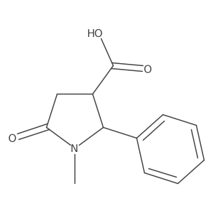 (2R,3R)-1-methyl-5-oxo-2-phenylpyrrolidine-3-carboxylic acid Structure