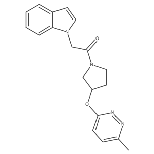 2-(1H-indol-1-yl)-1-(3-((6-methylpyridazin-3-yl)oxy)pyrrolidin-1-yl)ethanone Structure