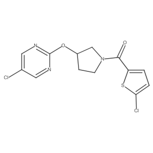 (3-((5-Chloropyrimidin-2-yl)oxy)pyrrolidin-1-yl)(5-chlorothiophen-2-yl)methanone Structure
