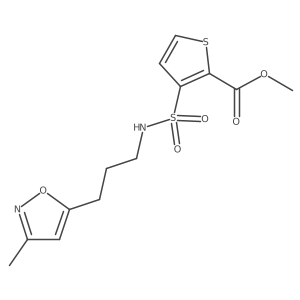 methyl 3-(N-(3-(3-methylisoxazol-5-yl)propyl)sulfamoyl)thiophene-2-carboxylate Structure