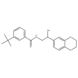 N-(2-(2,3-dihydrobenzo[b][1,4]dioxin-6-yl)-2-hydroxyethyl)-3-(trifluoromethyl)benzamide结构式