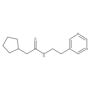2-cyclopentyl-N-(2-(pyrimidin-5-yl)ethyl)acetamide Structure