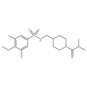 4-[(4-methoxy-3,5-dimethylbenzenesulfonamido)methyl]-N,N-dimethylpiperidine-1-carboxamide Structure