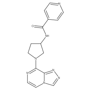 N-(1-([1,2,4]triazolo[4,3-a]pyrazin-8-yl)pyrrolidin-3-yl)isonicotinamide结构式