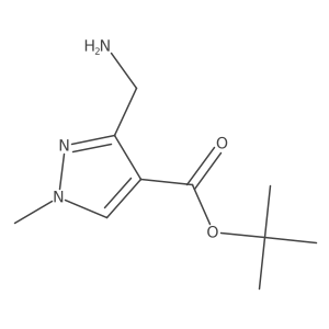 tert-butyl 3-(aminomethyl)-1-methyl-1H-pyrazole-4-carboxylate Structure