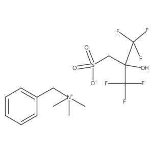 N,N,N-Trimethyl-1-phenylmethanaminium 3,3,3-trifluoro-2-hydroxy-2-(trifluoromethyl)propane-1-sulfonate Structure