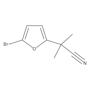2-(5-Bromofuran-2-yl)-2-methylpropanenitrile Structure