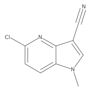 5-chloro-1-methyl-1H-pyrrolo[3,2-b]pyridine-3-carbonitrile结构式