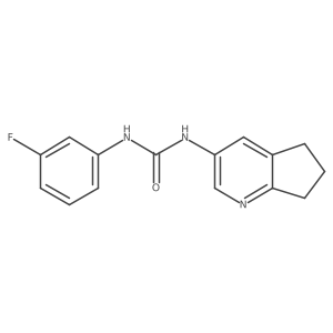 1-(6,7-Dihydro-5H-cyclopenta[b]pyridin-3-yl)-3-(3-fluorophenyl)urea结构式