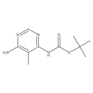 N-(6-amino-5-methyl-4-pyrimidinyl)carbamic acid 1,1-dimethylethyl ester Structure