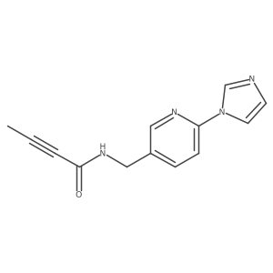 N-{[6-(1H-imidazol-1-yl)pyridin-3-yl]methyl}but-2-ynamide结构式