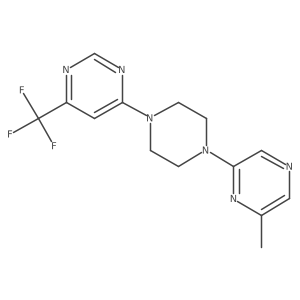 4-[4-(6-Methylpyrazin-2-yl)piperazin-1-yl]-6-(trifluoromethyl)pyrimidine Structure