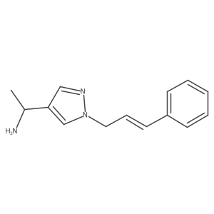 1-{1-[(2E)-3-phenylprop-2-en-1-yl]-1H-pyrazol-4-yl}ethan-1-amine Structure