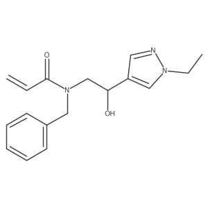 N-benzyl-N-[2-(1-ethyl-1H-pyrazol-4-yl)-2-hydroxyethyl]prop-2-enamide Structure