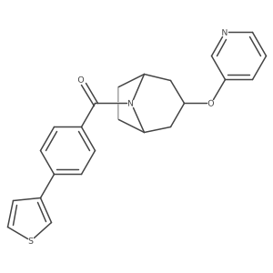 ((1R,5S)-3-(pyridin-3-yloxy)-8-azabicyclo[3.2.1]octan-8-yl)(4-(thiophen-3-yl)phenyl)methanone Structure