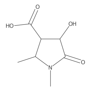 4-Hydroxy-1,2-dimethyl-5-oxopyrrolidine-3-carboxylic acid Structure