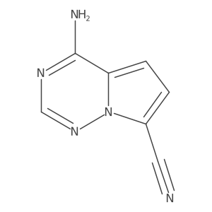 4-Aminopyrrolo[2,1-f][1,2,4]triazine-7-carbonitrile结构式