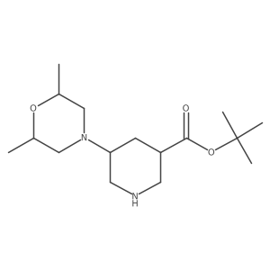 Tert-butyl 5-(2,6-dimethylmorpholin-4-yl)piperidine-3-carboxylate结构式