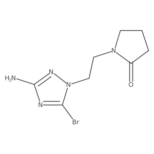 1-[2-(3-amino-5-bromo-1H-1,2,4-triazol-1-yl)ethyl]pyrrolidin-2-one Structure