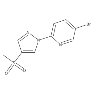 5-bromo-2-(4-methanesulfonyl-1H-pyrazol-1-yl)pyridine Structure