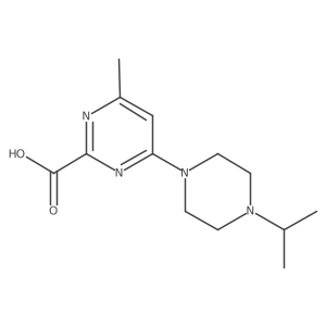 4-Methyl-6-[4-(propan-2-yl)piperazin-1-yl]pyrimidine-2-carboxylic acid结构式