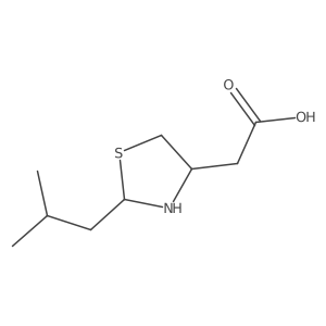 2-[2-(2-Methylpropyl)-1,3-thiazolidin-4-yl]acetic acid结构式