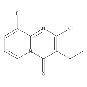 2-chloro-9-fluoro-3-(propan-2-yl)-4H-pyrido[1,2-a]pyrimidin-4-one结构式