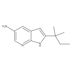 2-(2-methylbutan-2-yl)-1H-pyrrolo[2,3-b]pyridin-5-amine结构式