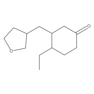 4-Ethyl-3-[(oxolan-3-yl)methyl]cyclohexan-1-one结构式