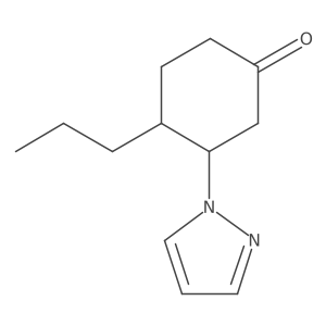 4-propyl-3-(1H-pyrazol-1-yl)cyclohexan-1-one结构式