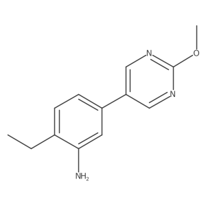 2-Ethyl-5-(2-methoxypyrimidin-5-yl)aniline结构式