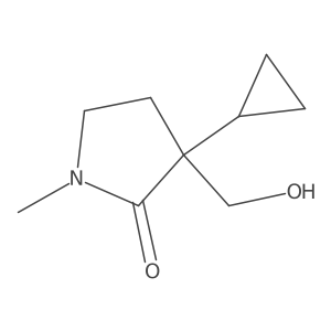 3-Cyclopropyl-3-(hydroxymethyl)-1-methylpyrrolidin-2-one结构式