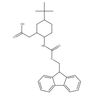 2-[5-tert-butyl-2-({[(9H-fluoren-9-yl)methoxy]carbonyl}amino)cyclohexyl]acetic acid Structure