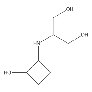 2-{[trans-2-Hydroxycyclobutyl]amino}propane-1,3-diol结构式