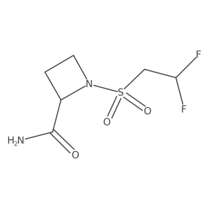 1-(2,2-Difluoroethanesulfonyl)azetidine-2-carboxamide结构式