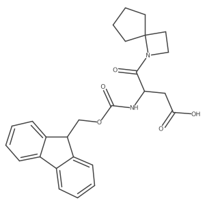 4-{1-azaspiro[3.4]octan-1-yl}-3-({[(9H-fluoren-9-yl)methoxy]carbonyl}amino)-4-oxobutanoic acid Structure