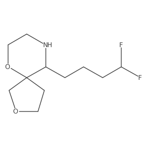 10-(4,4-Difluorobutyl)-2,6-dioxa-9-azaspiro[4.5]decane结构式