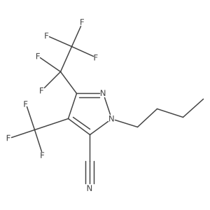 1-butyl-3-(1,1,2,2,2-pentafluoroethyl)-4-(trifluoromethyl)-1H-pyrazole-5-carbonitrile Structure
