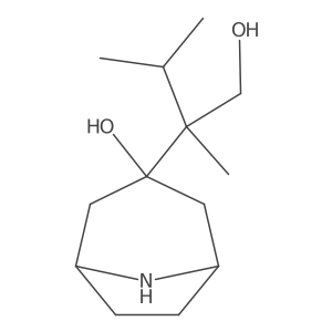 3-(1-Hydroxy-2,3-dimethylbutan-2-yl)-8-azabicyclo[3.2.1]octan-3-ol结构式