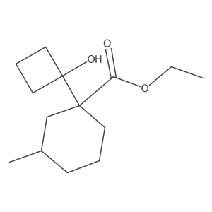Ethyl 1-(1-hydroxycyclobutyl)-3-methylcyclohexane-1-carboxylate结构式