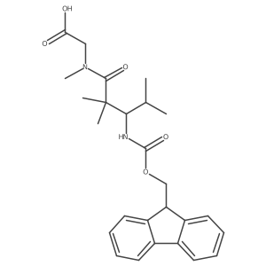 2-[3-({[(9H-fluoren-9-yl)methoxy]carbonyl}amino)-N,2,2,4-tetramethylpentanamido]acetic acid Structure