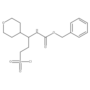 benzyl N-[3-(chlorosulfonyl)-1-(oxan-4-yl)propyl]carbamate Structure