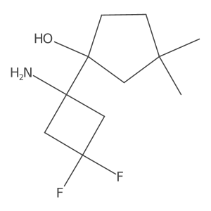 1-(1-Amino-3,3-difluorocyclobutyl)-3,3-dimethylcyclopentan-1-ol Structure