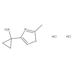 1-(2-Methyl-1,3-thiazol-4-yl)cyclopropan-1-amine dihydrochloride Structure